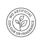 ET9 Circular logo with text 'No Artificial Colour or Fragrance' and a leaf symbol on a white background.