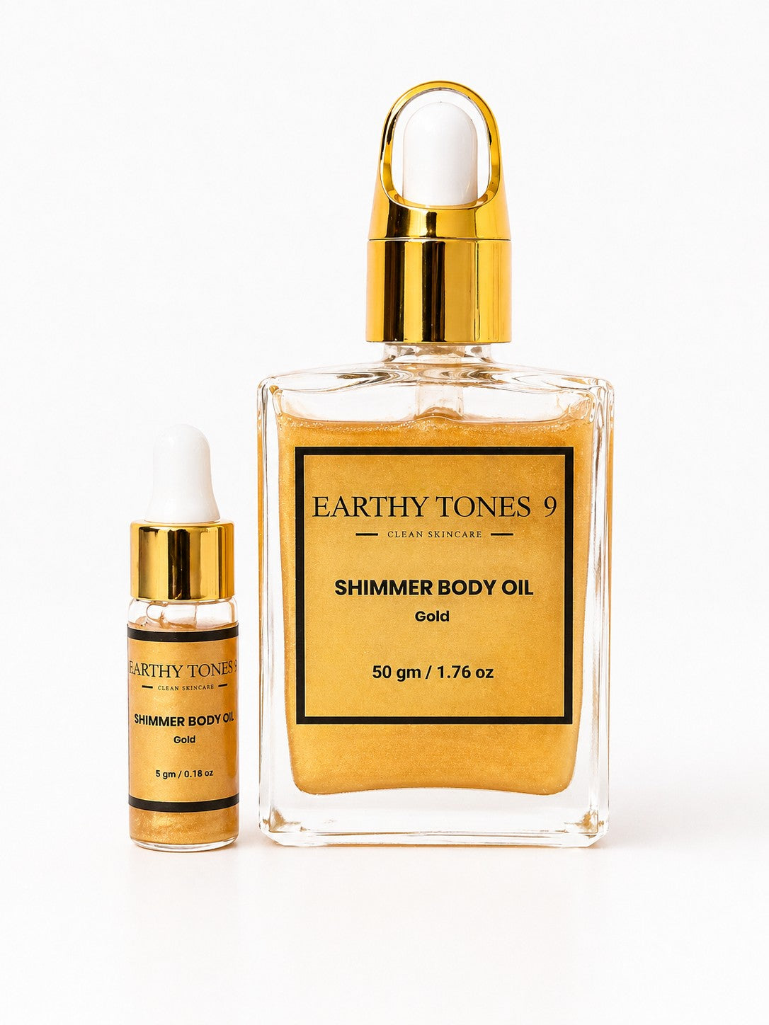 Shimmer Body Oil (Gold) - Earthy Tones 9